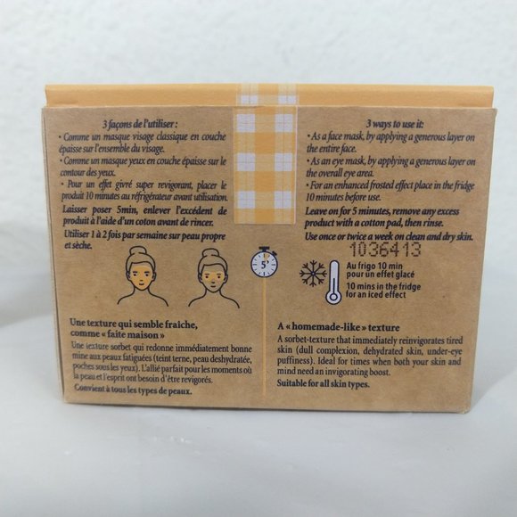 L'OCCITANE Invigorating Face & Eye Mask 2.7 oz / 75 ml NIB - Picture 6 of 8